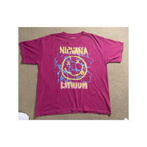 NWOT Pacsun Nirvana Lithium Pink Oversized Tee